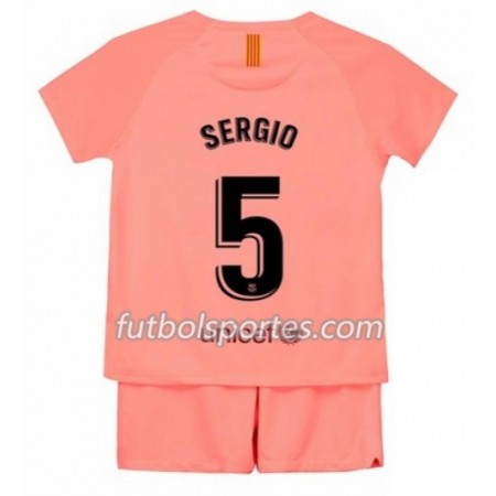 Camisetas FC Barcelona Sergio 5 Niño Tercera Equipacion 2018/2019